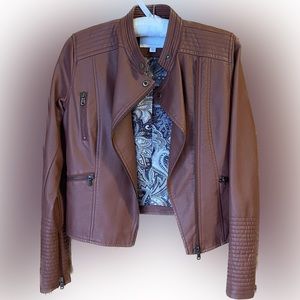 Anthropologie Faux Leather Moto Jacket